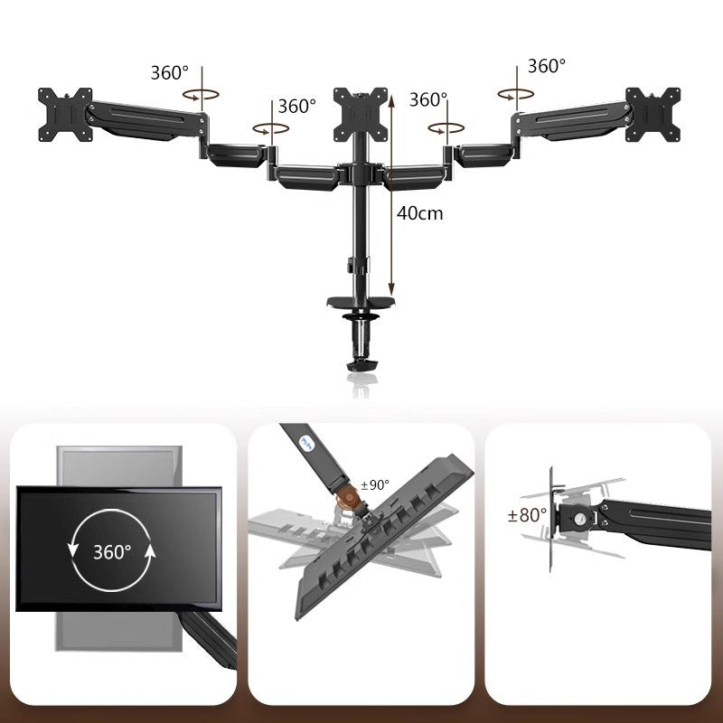 Three-screen Monitor Stand Computer Desktop Adjustable